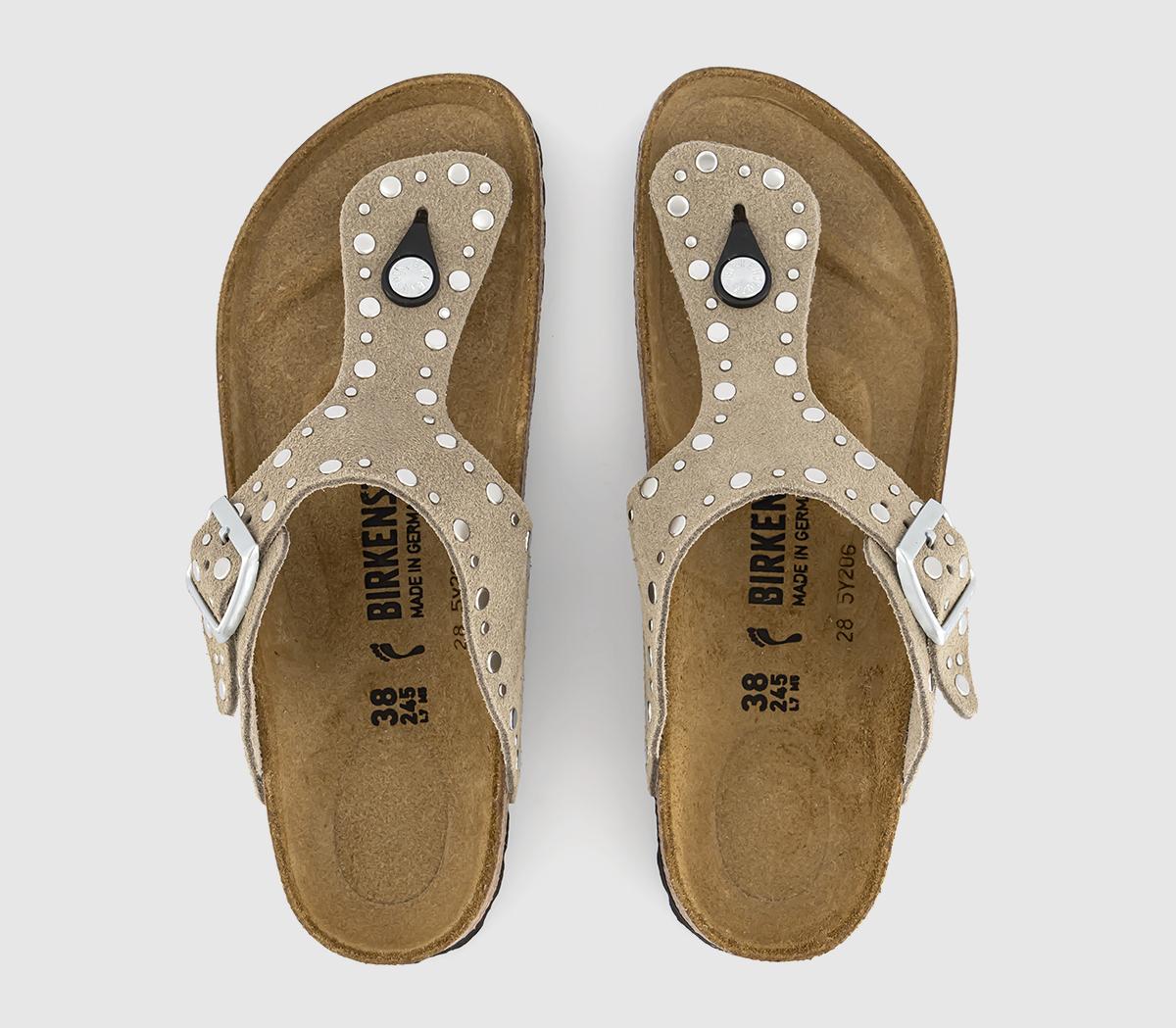 BIRKENSTOCKToe Thong Footbed Sandals BIRKENSTOCKToe Thong Footbed SandalsTaupe Rivet