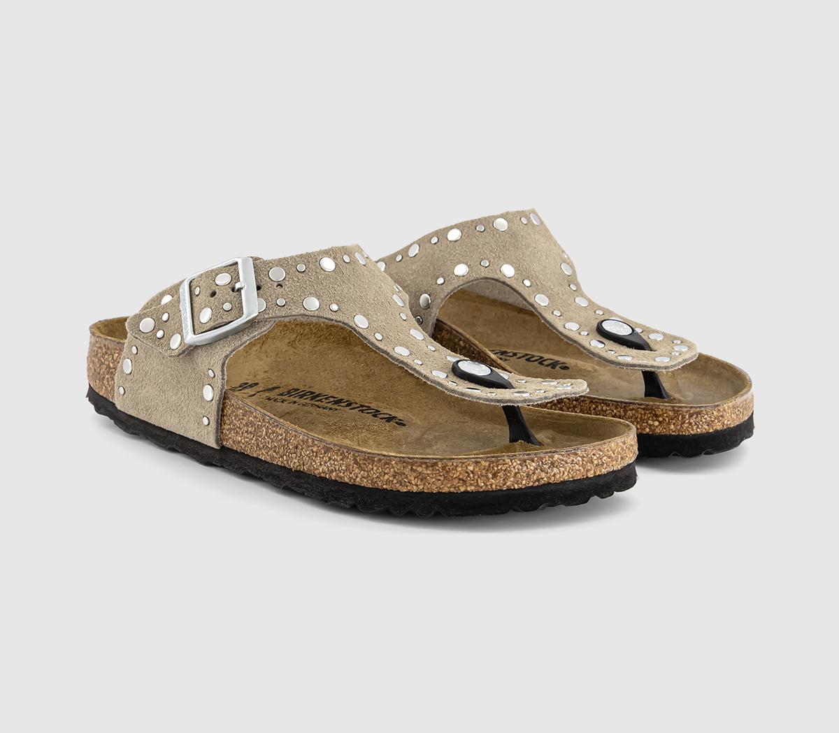 BIRKENSTOCKToe Thong Footbed Sandals BIRKENSTOCKToe Thong Footbed SandalsTaupe Rivet