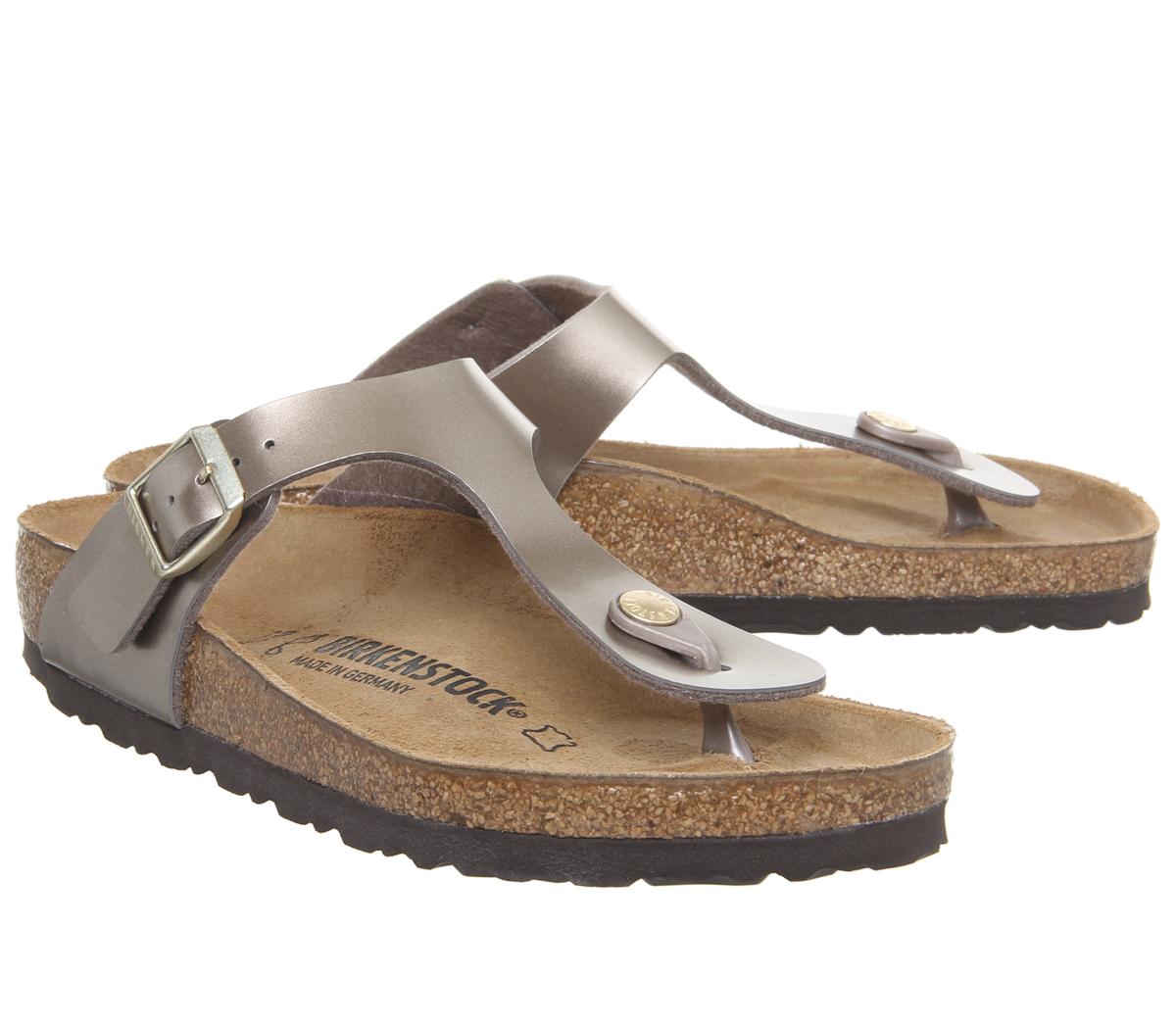 BIRKENSTOCKToe Thong FootbedElectric Metallic Taupe