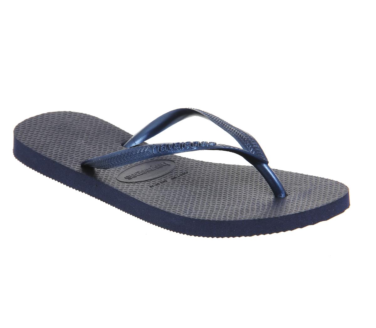 Navy slim store havaianas women's