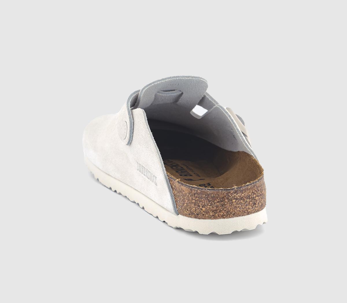 BIRKENSTOCKBoston Clogs MAntique White Suede