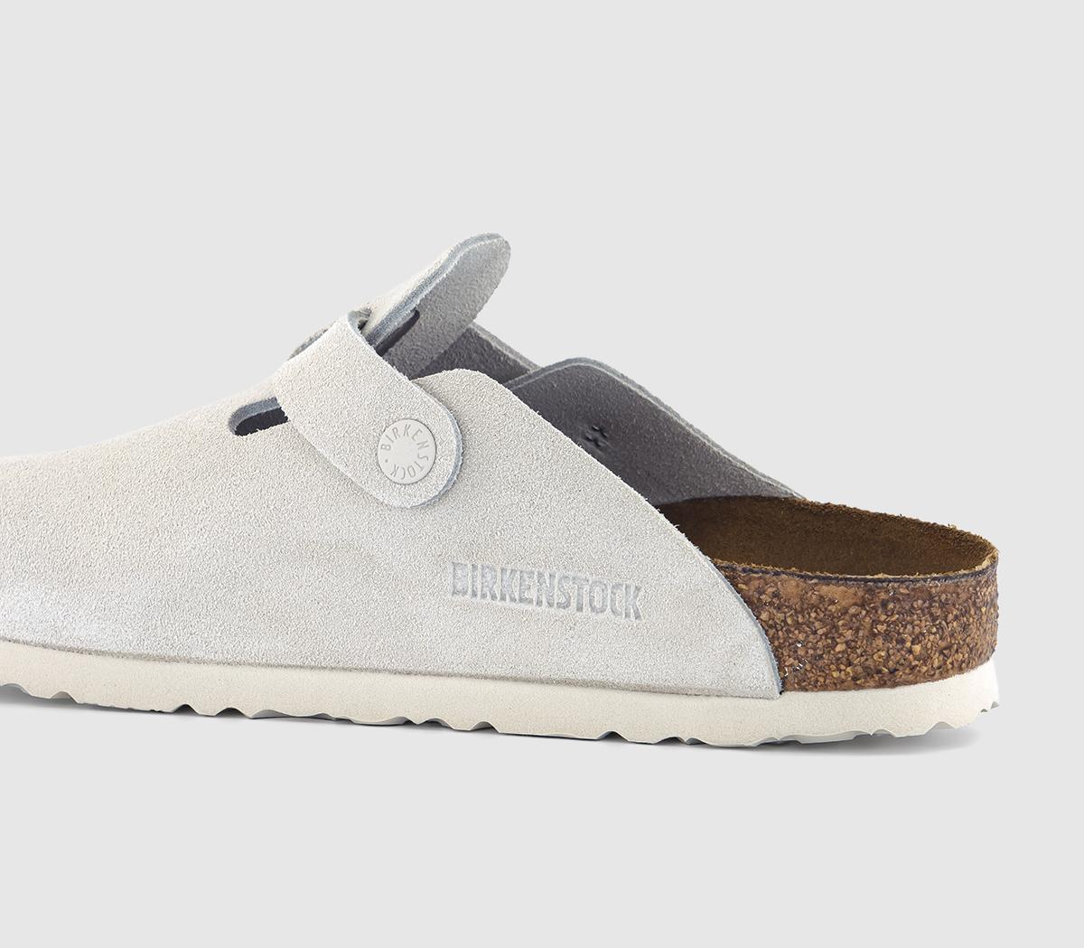 BIRKENSTOCKBoston Clogs MAntique White Suede