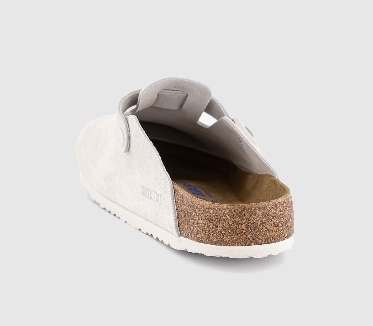 BIRKENSTOCK Boston Soft Footbed Clogs M BIRKENSTOCK Boston Soft Footbed Clogs M Antique White Suede Sfb