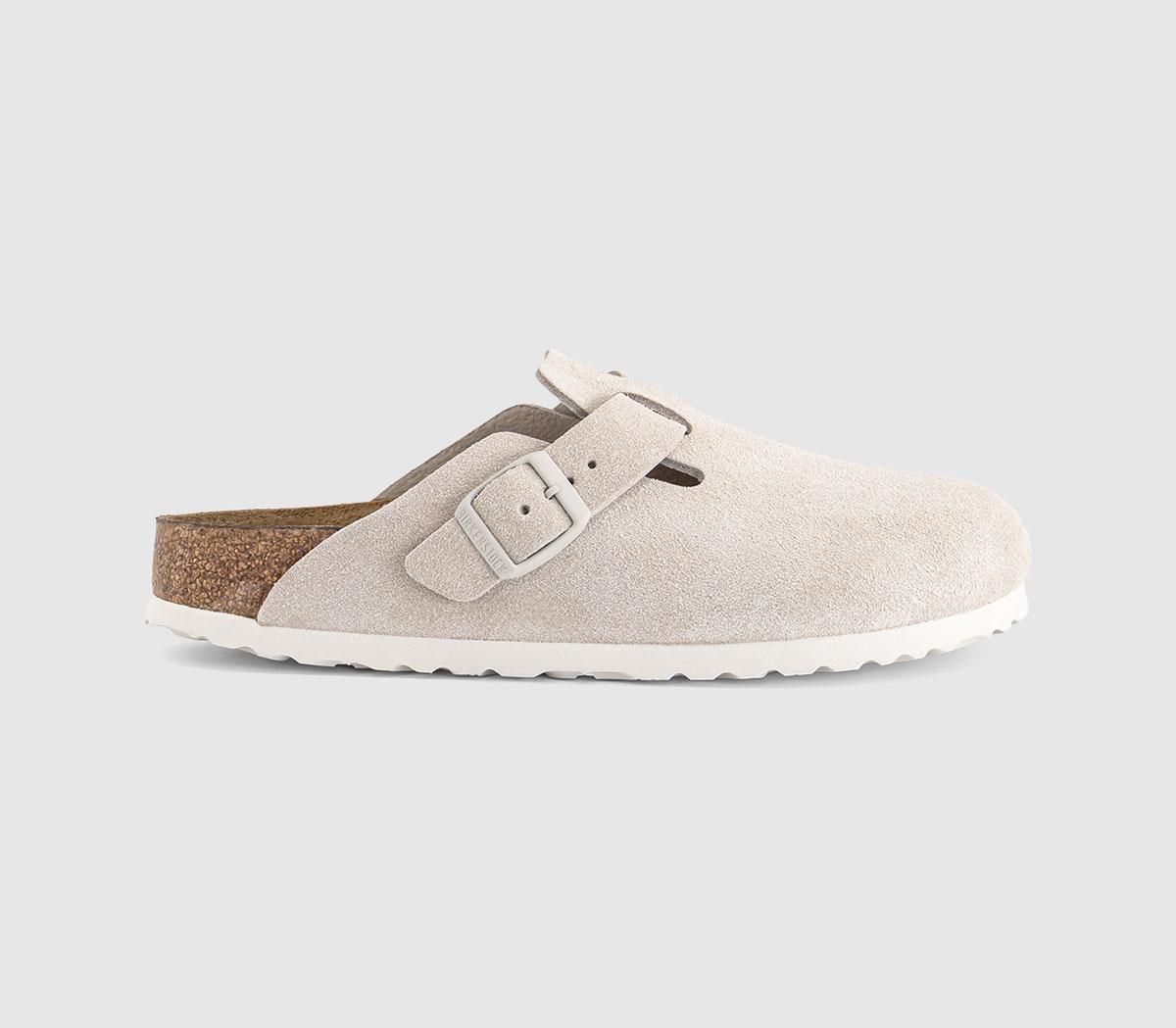 Birkenstock Boston Clogs Oyster Suede In  Grey in Men's Size 10.5, Offspring