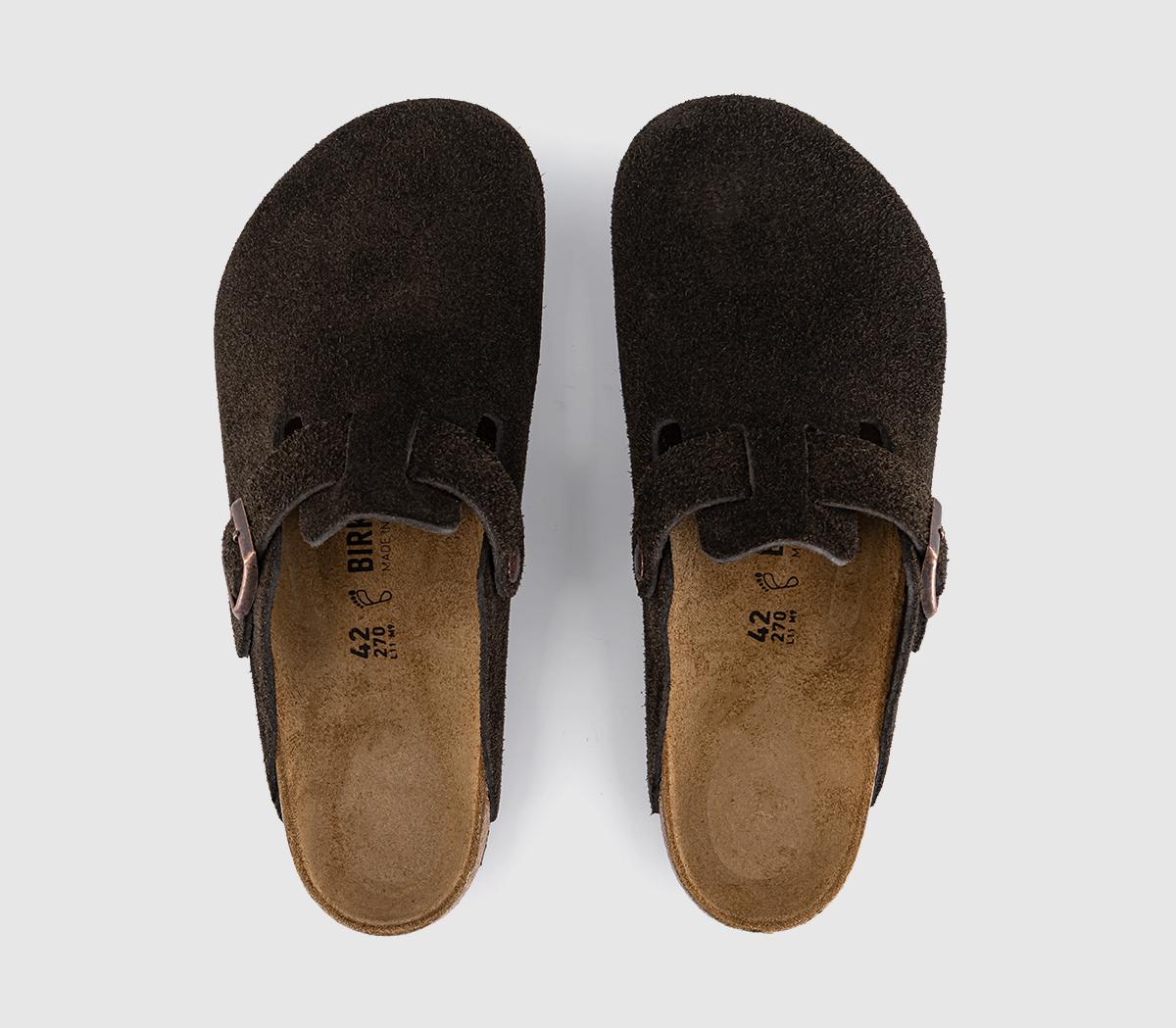BIRKENSTOCKBoston ClogsMocha Suede Leather
