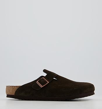 BIRKENSTOCK Boston Clogs Velvet Grey - Men's Sandals