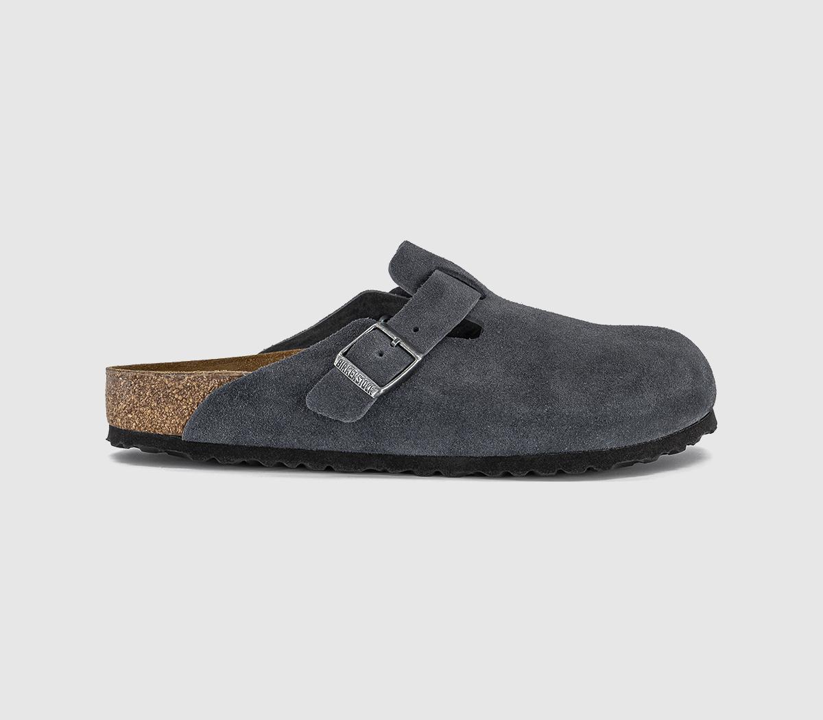 Birkenstock Mens Boston Clogs Charcoal Black, 9.5