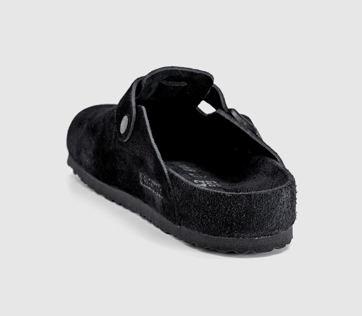 BIRKENSTOCKBoston Men's ClogsBlack Exq Suede