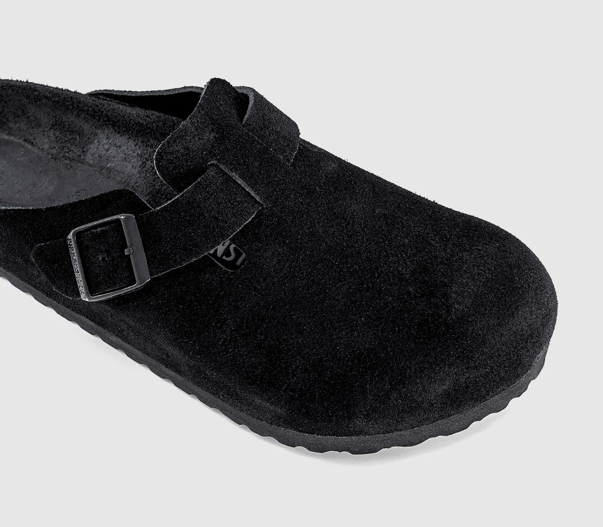 BIRKENSTOCKBoston Men's ClogsBlack Exq Suede