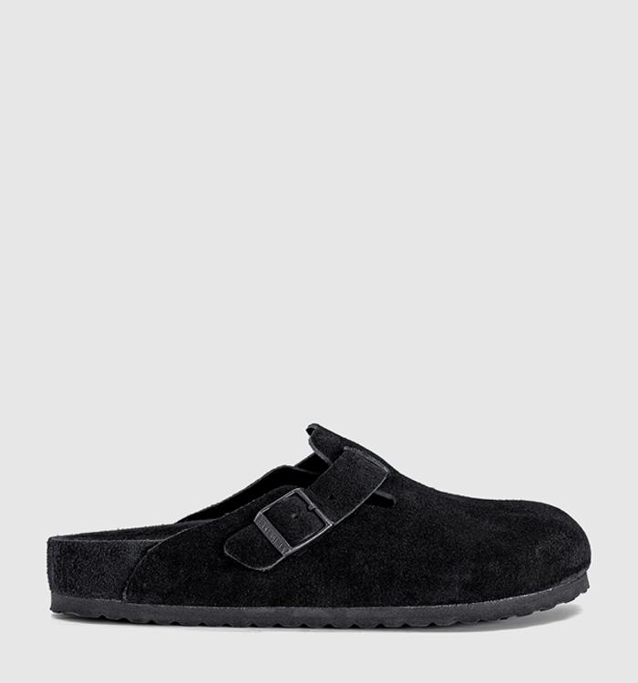 BIRKENSTOCK Boston Men's Clogs Black Exq Suede