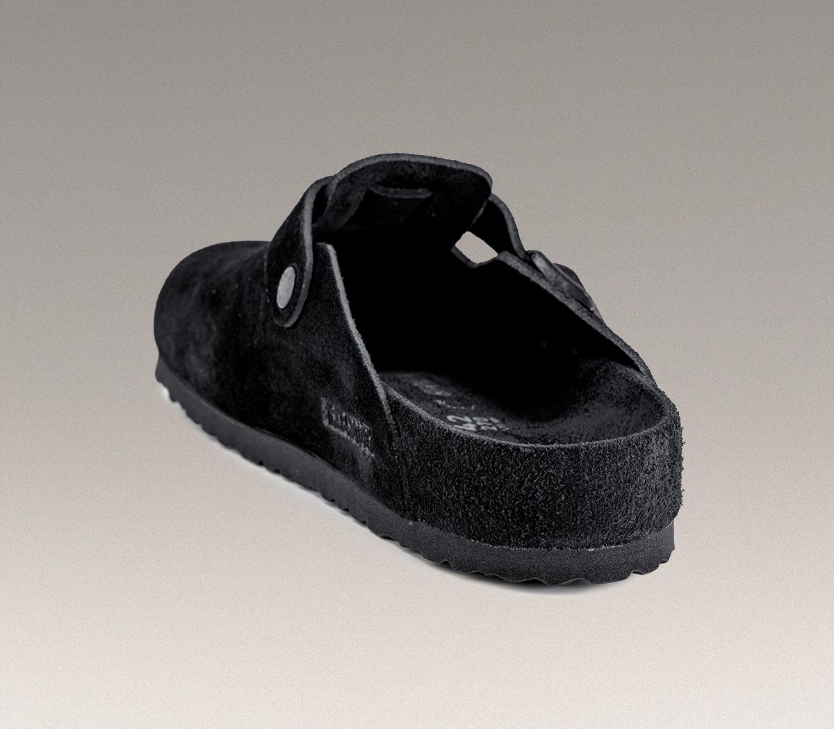 BIRKENSTOCKBoston Men's ClogsBlack Exq Suede