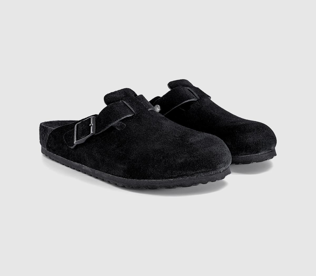 BIRKENSTOCKBoston Men's ClogsBlack Exq Suede