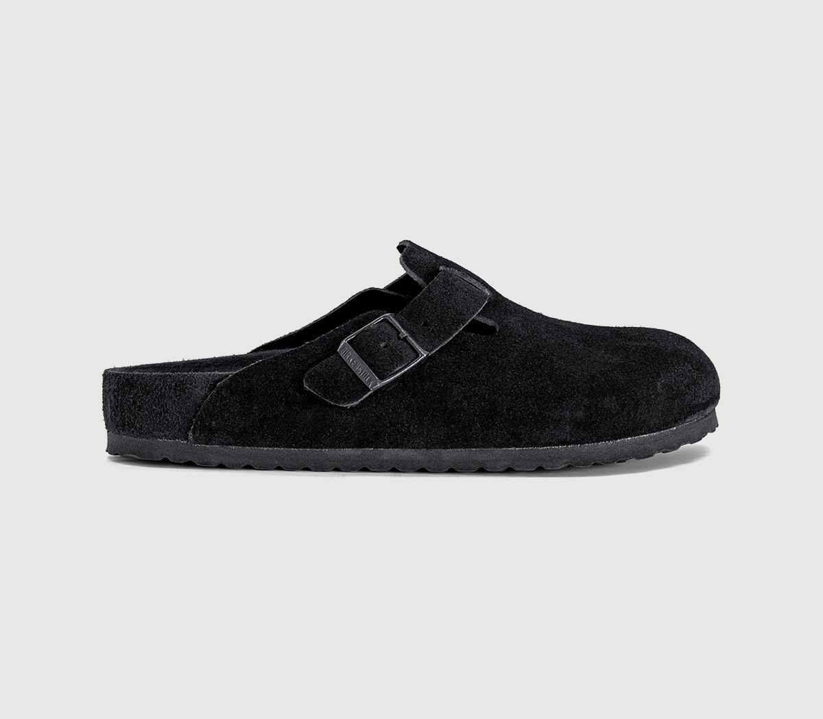 BIRKENSTOCKBoston Men's ClogsBlack Exq Suede