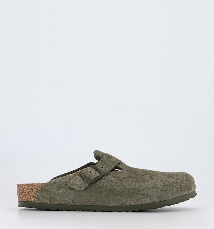 BIRKENSTOCK Boston Clogs Thyme Suede