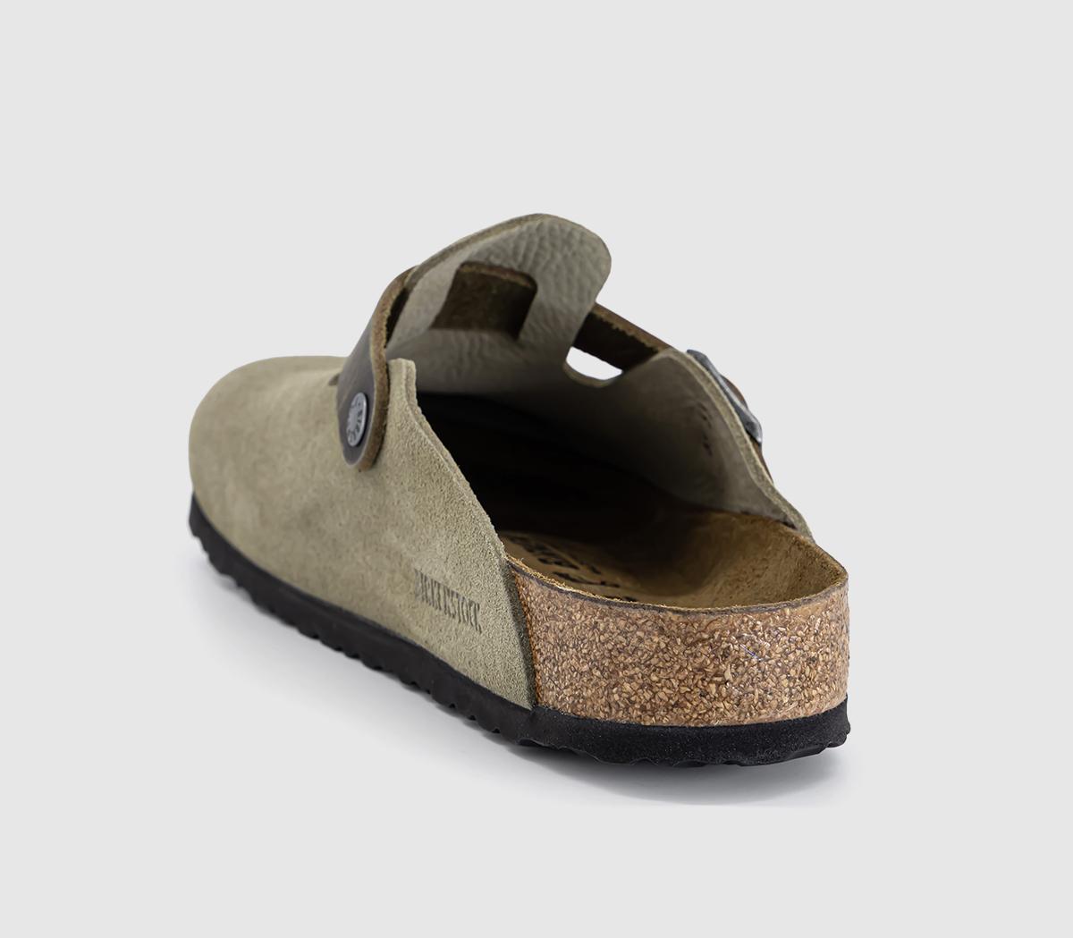 BIRKENSTOCKBoston ClogsFaded Khaki Suede Leather