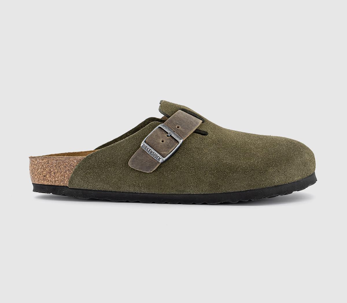 BIRKENSTOCKBoston ClogsThyme Suede Oiled Leather