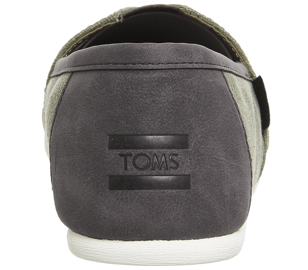 TOMSToms ClassicOlive Washed Canvas Trim