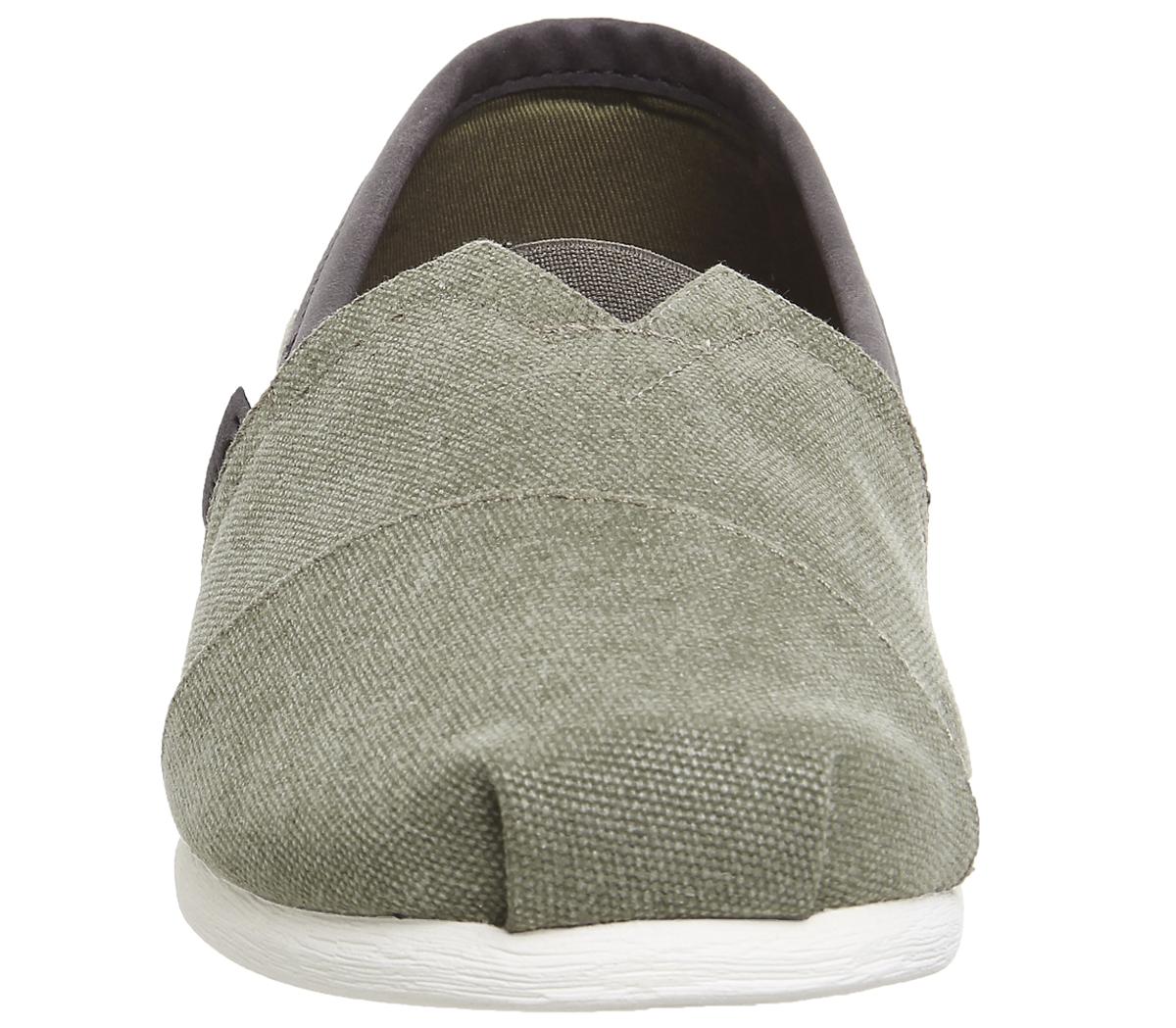 TOMSToms ClassicOlive Washed Canvas Trim
