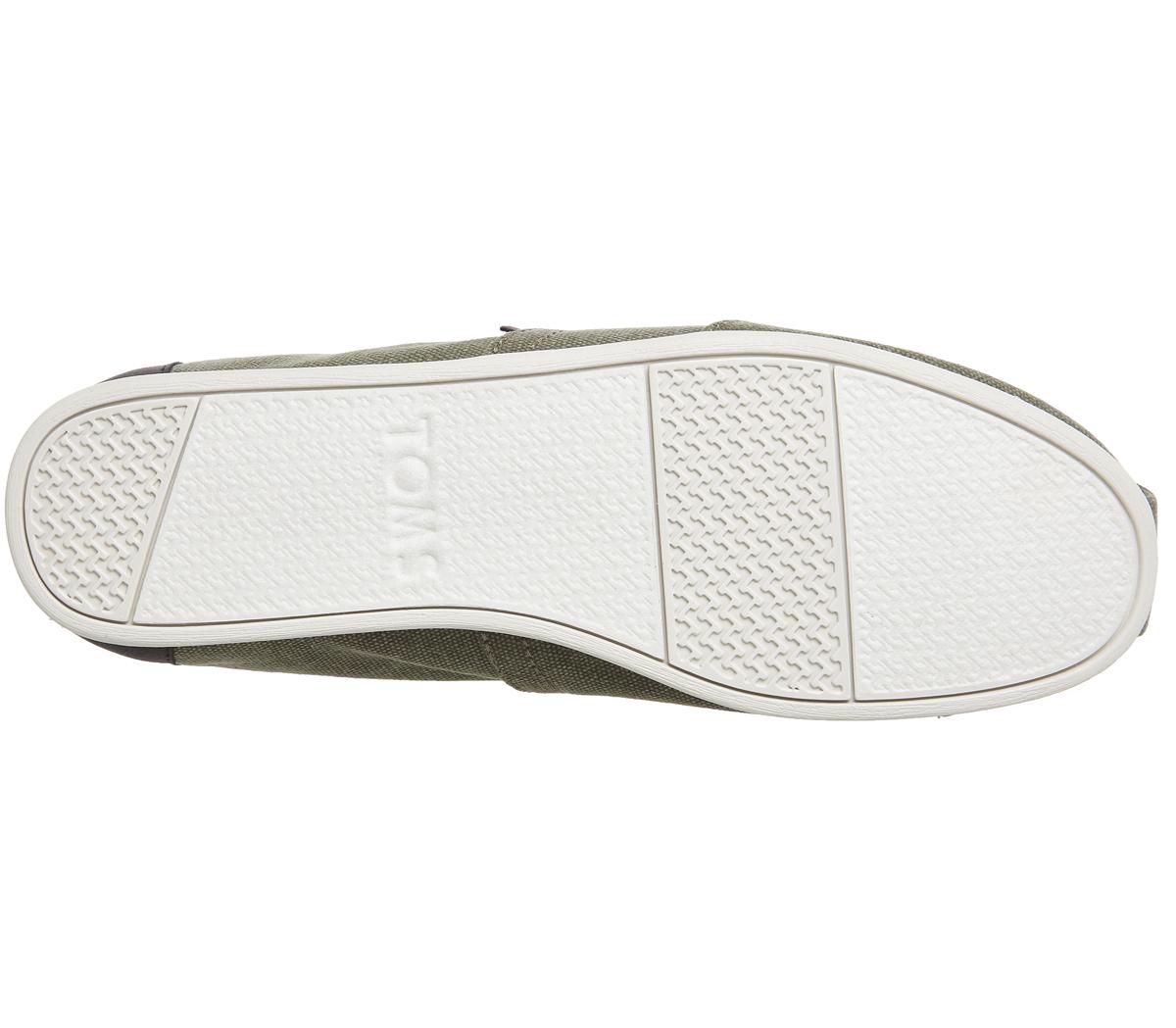 TOMSToms ClassicOlive Washed Canvas Trim