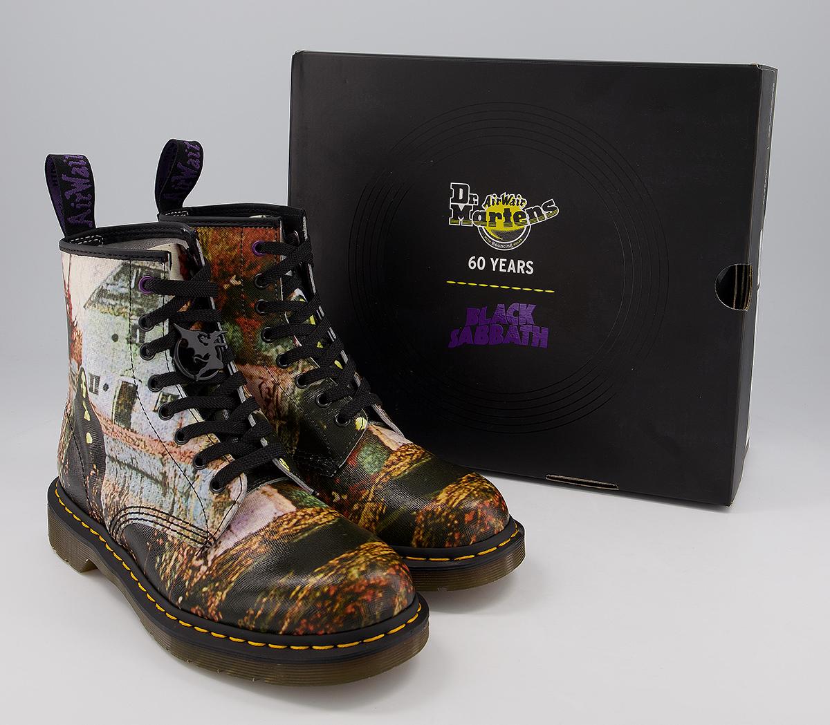 Dr. Martens Dm 8 Eye Lace Boot Black Sabbath Black - Men's Boots