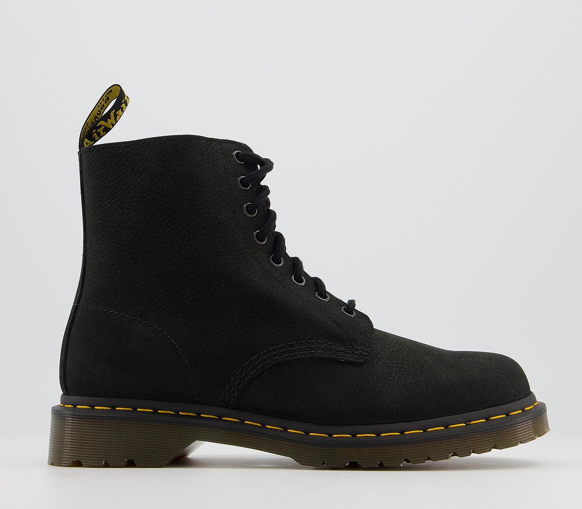 dr martens black milled nubuck