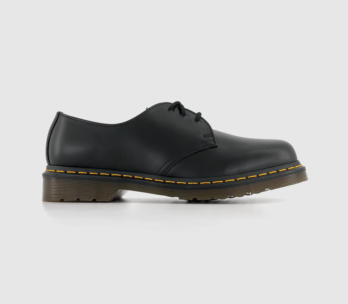 Dr. Martens 3 Eye Lace Shoes M Black Leather - Men’s Smart Shoes