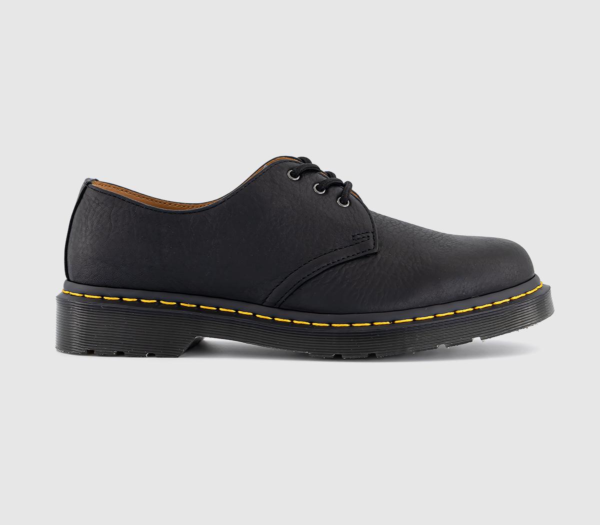 Dr. Martens Mens DM 3 Eye Soft Leather Lace Shoes Black Ambassador, 10