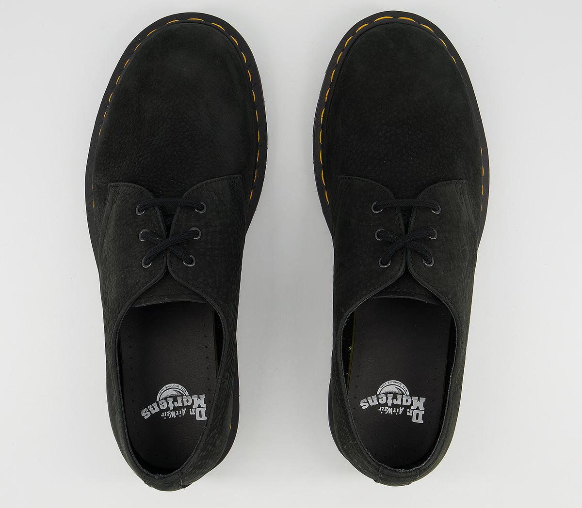 Dr. Martens 3 Eye Lace Shoes Dr. Martens 3 Eye Lace Shoes Black Milled Nubuck