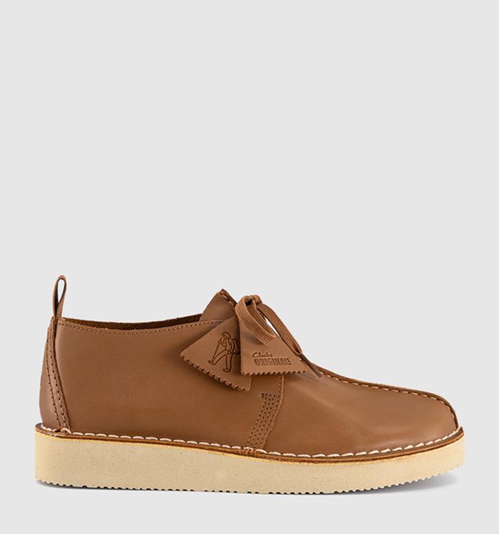 Clarks Originals Desert Trek Shoes Tan Leather