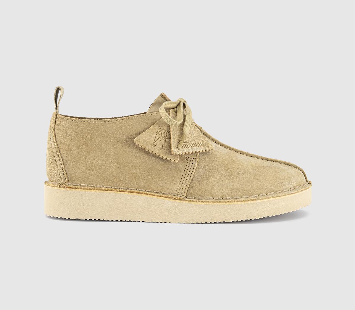 Clarks Originals Mens Desert Trek Men's Shoes Maple Suede Natural, 11