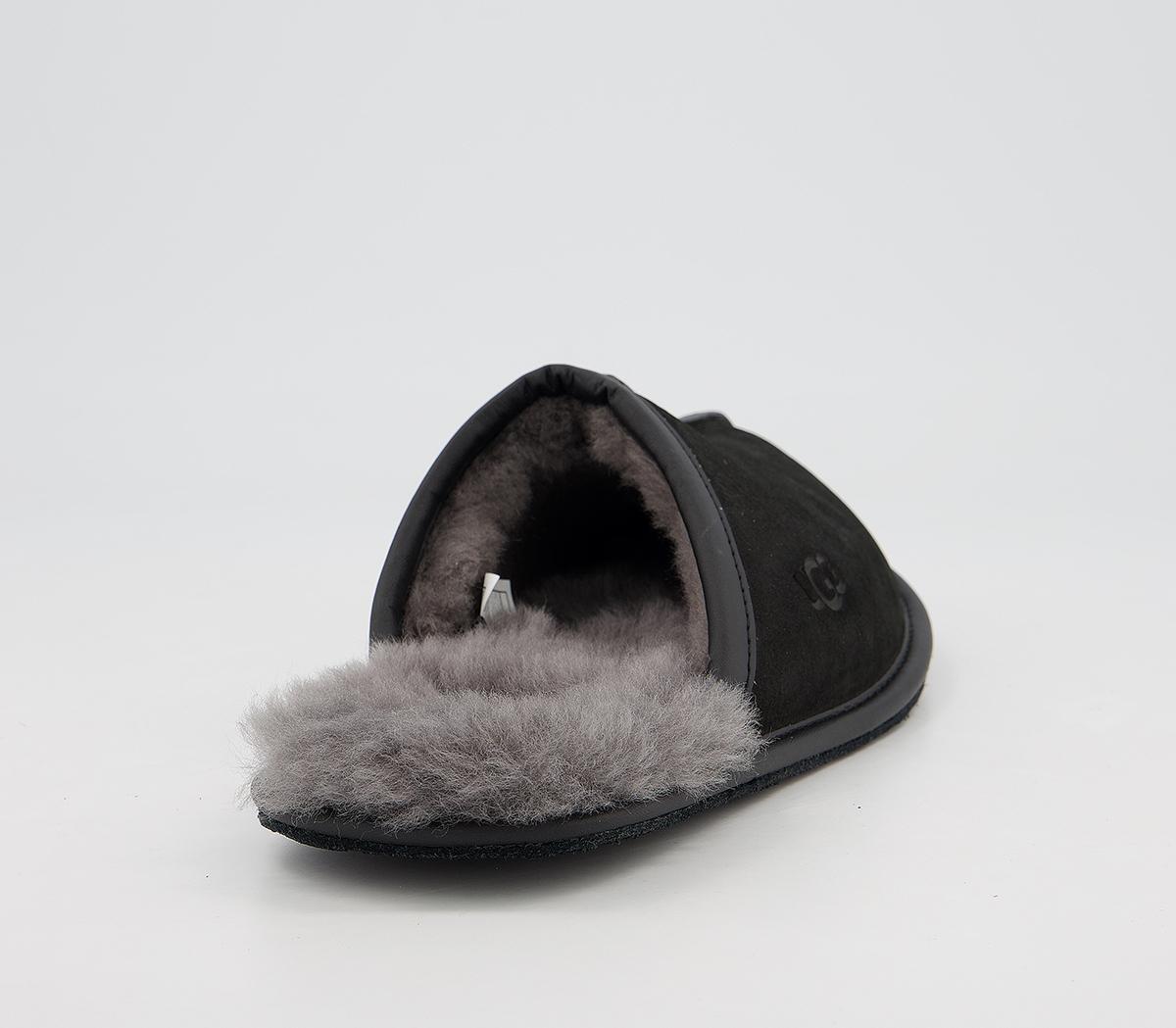 UGG Scuff Slippers UGG Scuff Slippers Black Leather