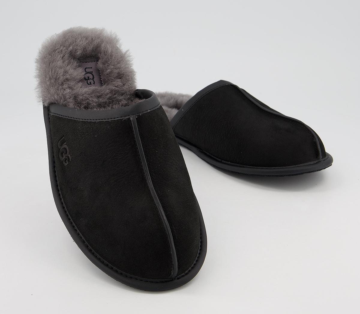 UGG Scuff Slippers UGG Scuff Slippers Black Leather