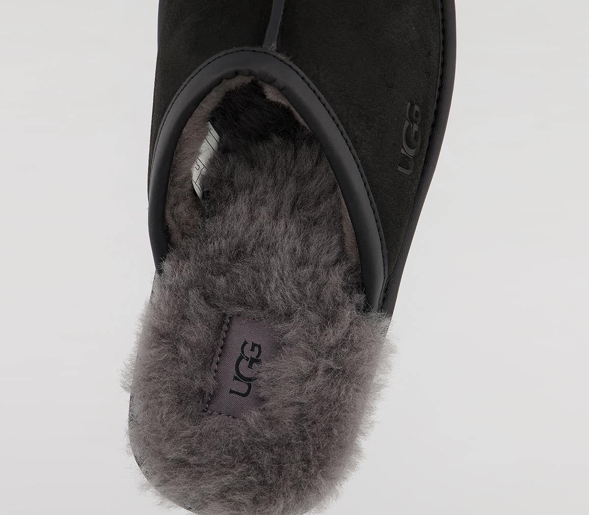 UGG Scuff Slippers UGG Scuff Slippers Black Leather
