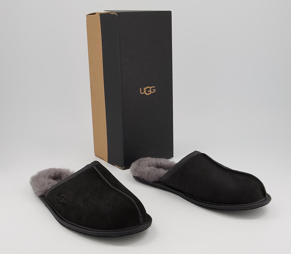 UGG Scuff Slippers UGG Scuff Slippers Black Leather