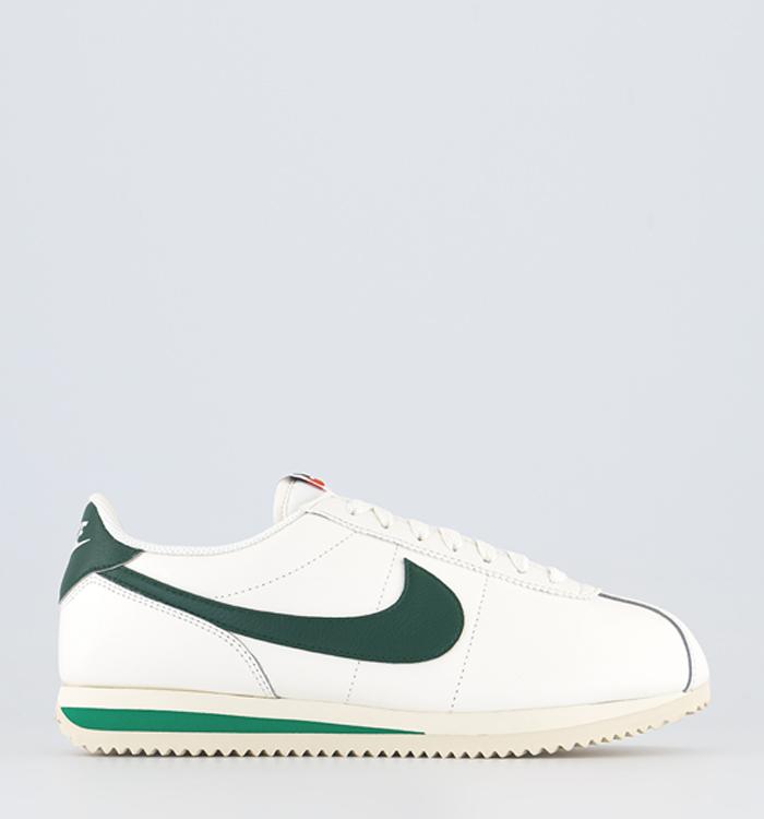 Nike cortez white hot sale and silver