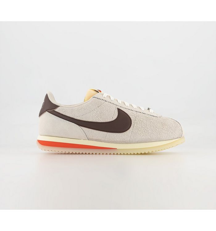 Nike Cortez Trainers Sail Earth Light Orewood Metallic Silver Picante R In Natural
