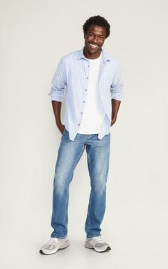 White dress shirt outlet blue jeans