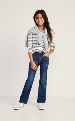Girls Navy Denim Jeans