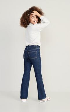  FEESHOW Youth Casual Flared Jeans Girls Ripped Holes Denim  Pants Bell Bottoms High Waist Straight Trousers with Pockets Blue 6 Years:  Clothing, Shoes & Jewelry