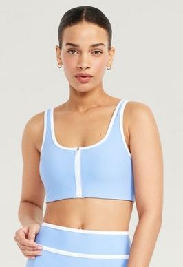 Swim by Cacique Solid Blue Teal Swimsuit Top Size XL (40D) - 47% off