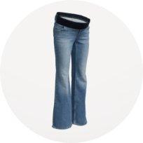 Maternity Front-Low Panel Flare Jeans
