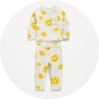 Image features unisex printed sweatshirt & jogger sweatpants set for baby