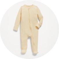 Image features unisex sleep & play footed one-piece for baby