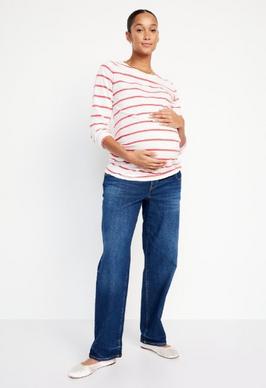 skpabo Pregnant Women Jeans,Fashion Solid Blue Maternity Trousers