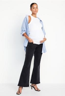 Topshop Maternity over bump Joni jeans in white - ShopStyle