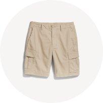 Relaxed cargo shorts -- 7-inch inseam.