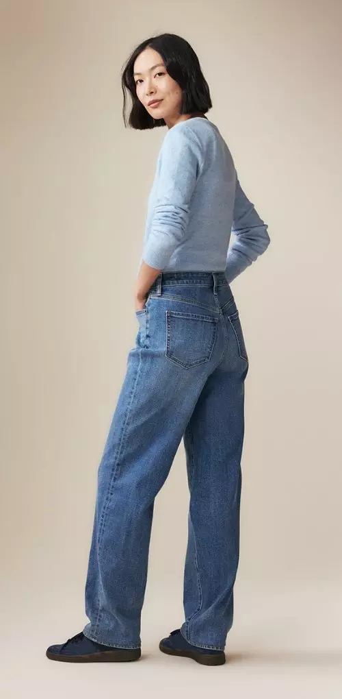Loose jeans.