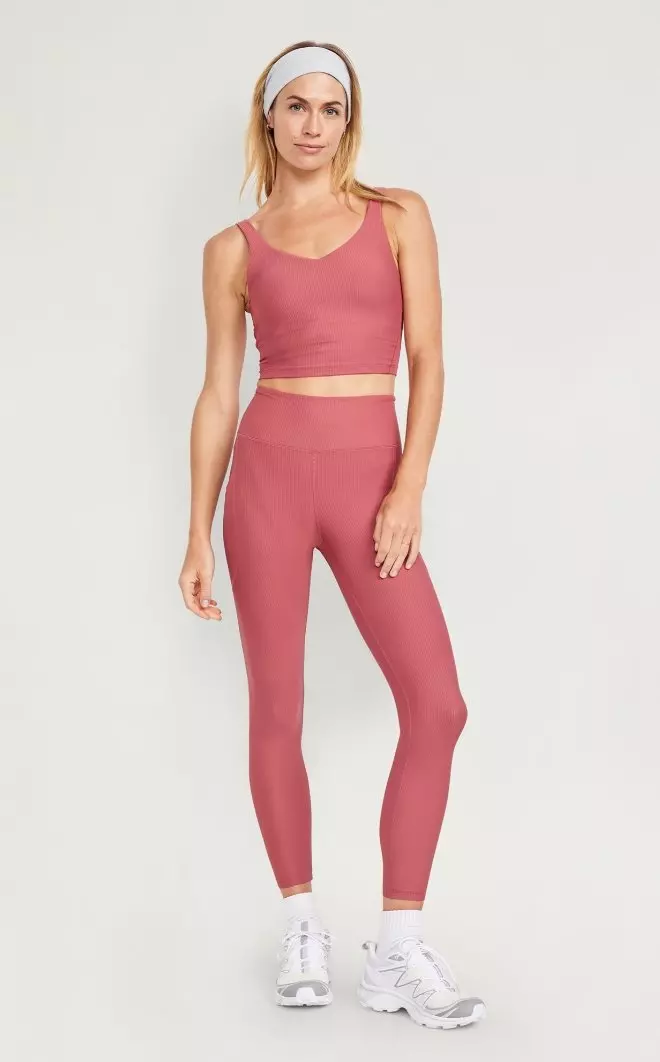 High-Waisted PowerSoft Ribbed Leggings