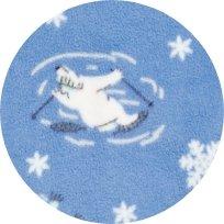 A blue polar bear and snowflake print.