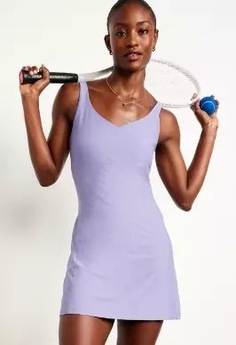 A female model wears a PowerSoft dress.